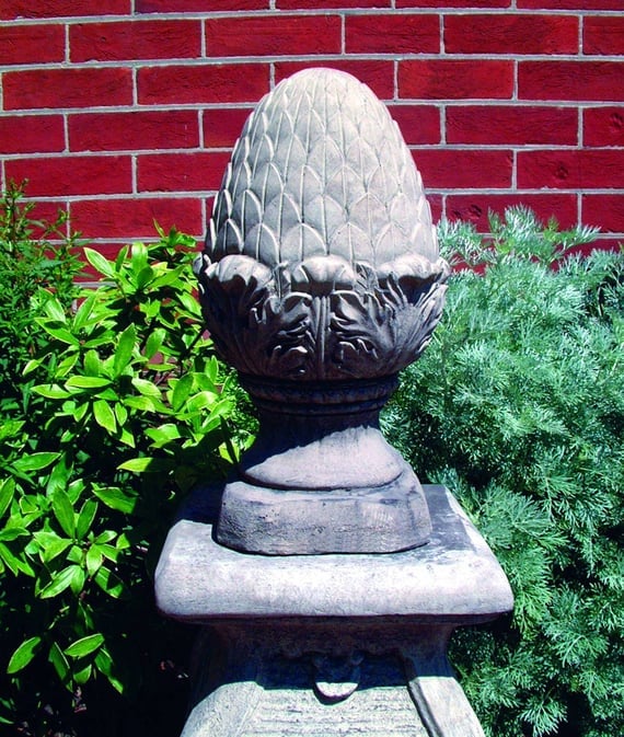 Medium Fir Cone Stone Garden Finial