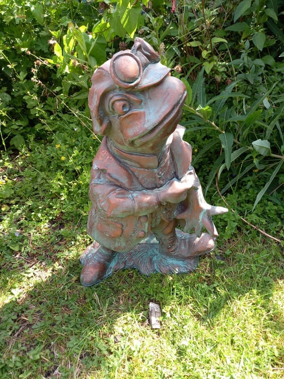 Toad of Toad Hall Bronzed Garden Sculpture
