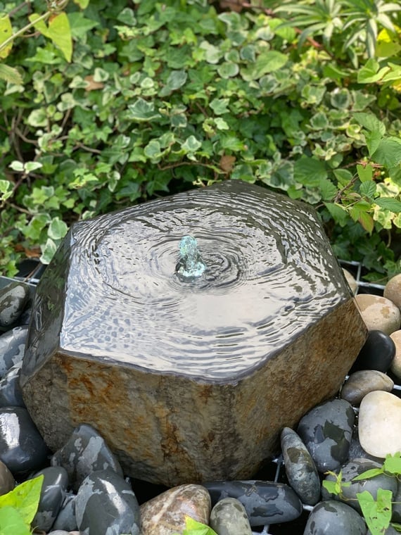 Hexagonal Basalt Water Feature