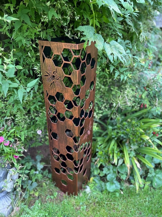Bee Copper Finished Decorative Garden Column