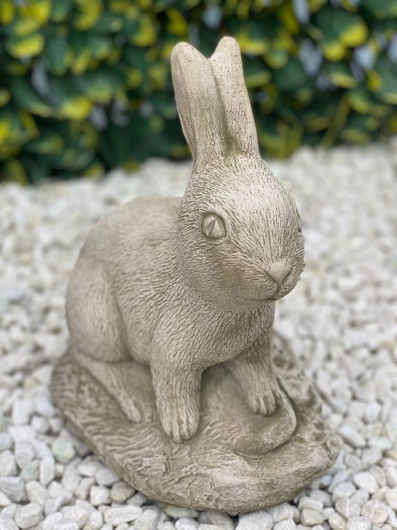 Cheeky Rabbit Garden Ornament in Stone