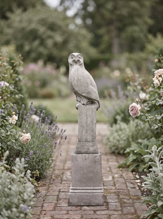 Stone Owl Statue