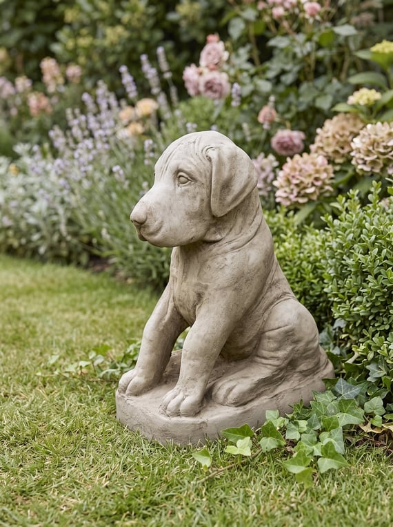 Great Dane Puppy Garden Statue