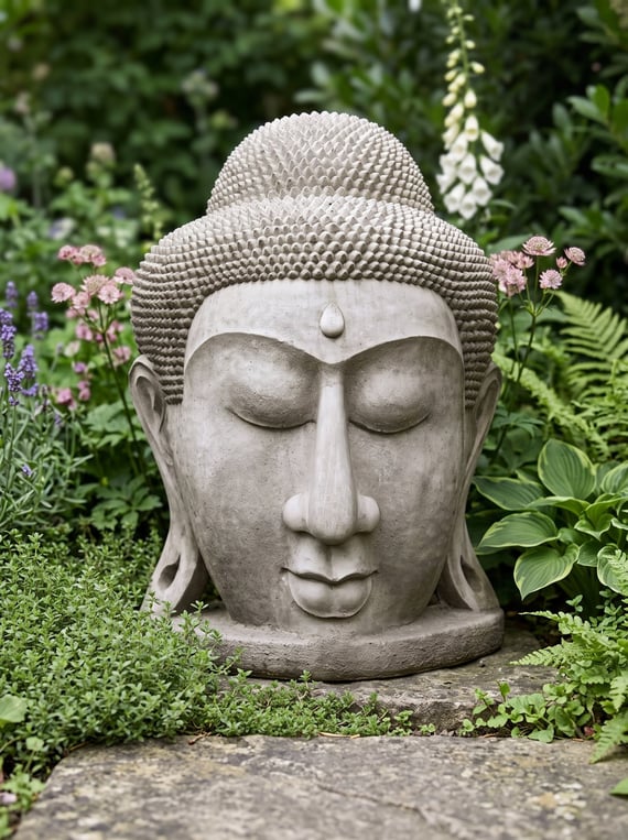 Large Grand Buddha Head Statue