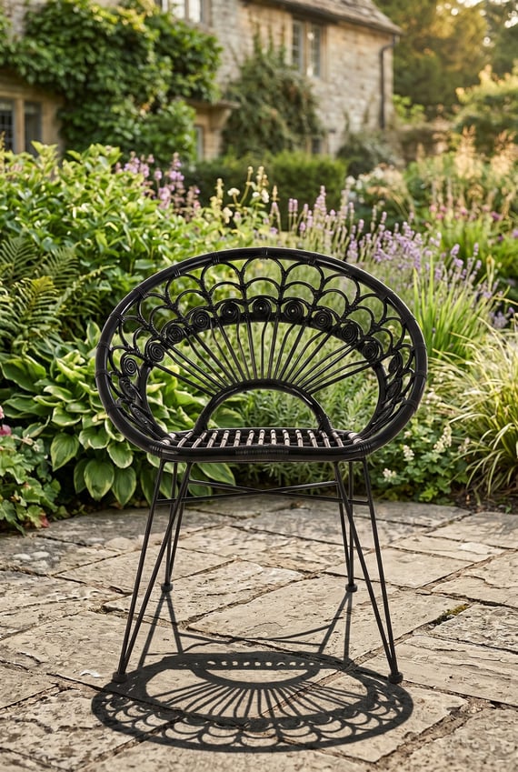 Manado Black Natural Rattan Chair