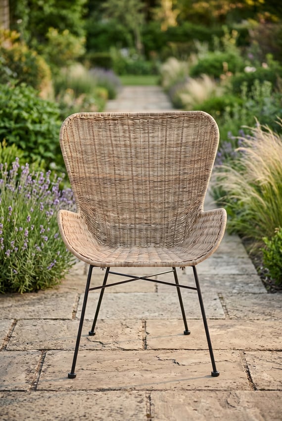 Manado Curved Design Natural Rattan Chair