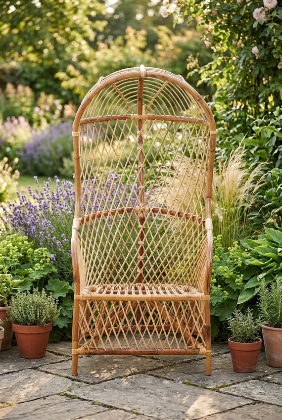 Manado High Back Natural Rattan Chair