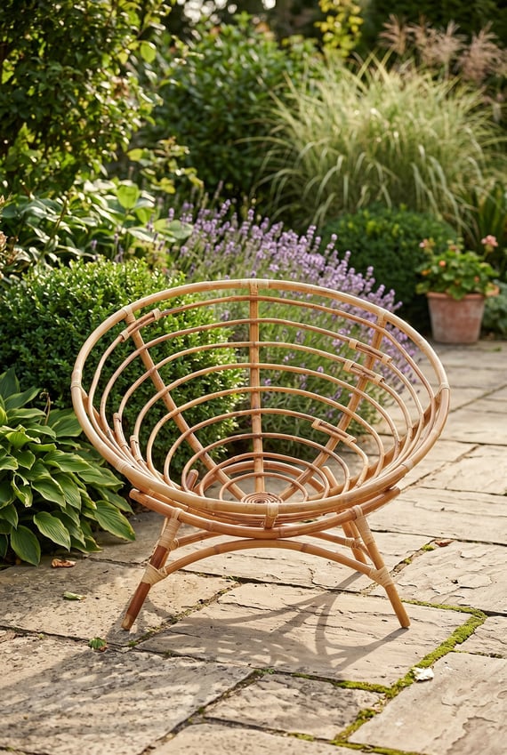 Manado Papasan Natural Rattan Chair