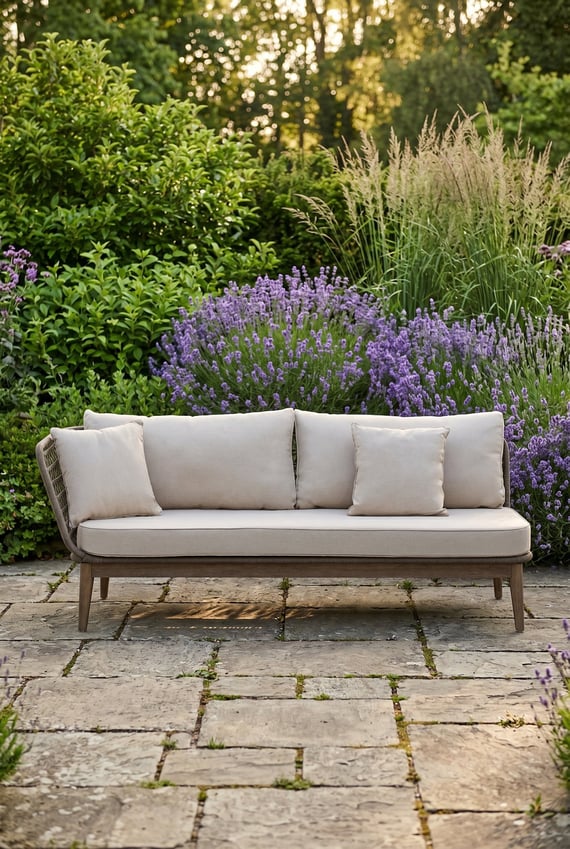 Opus Woven Rope Chaise Longue with Cushions