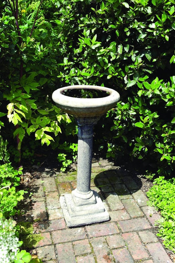 Slim Stone Birdbath
