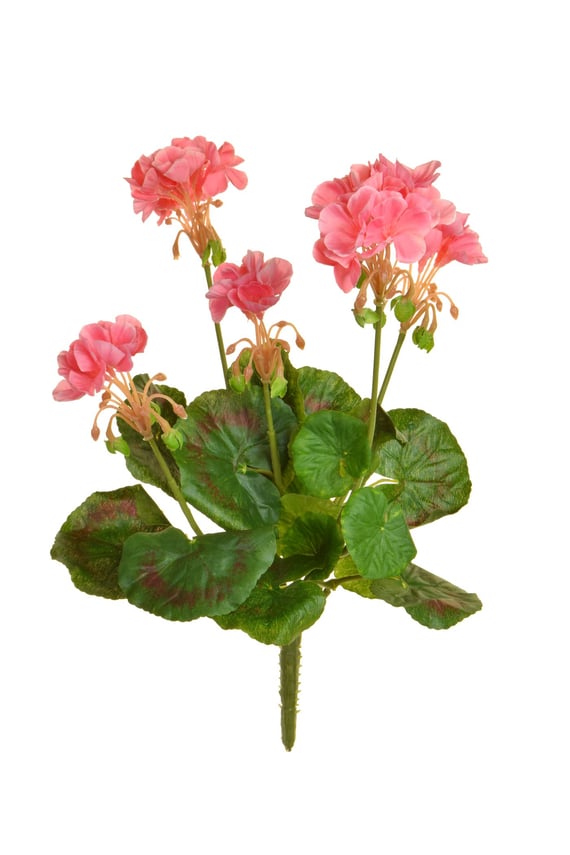 Artificial Flowering Geranium Pink 35cm