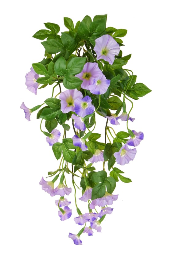 Artificial Flowering Petunia Bush Purple 55cm