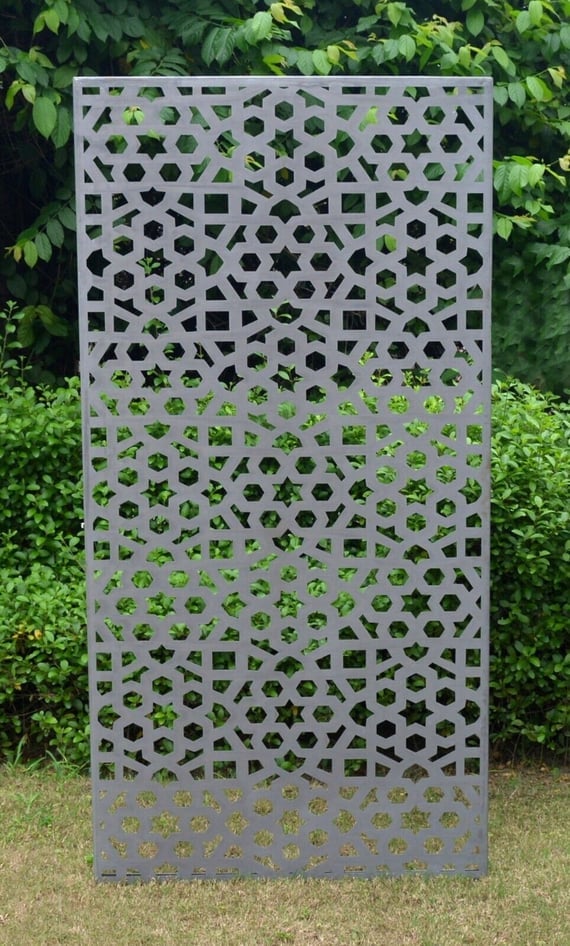 Moroccan Steel Decorative Garden Screen 1.8m