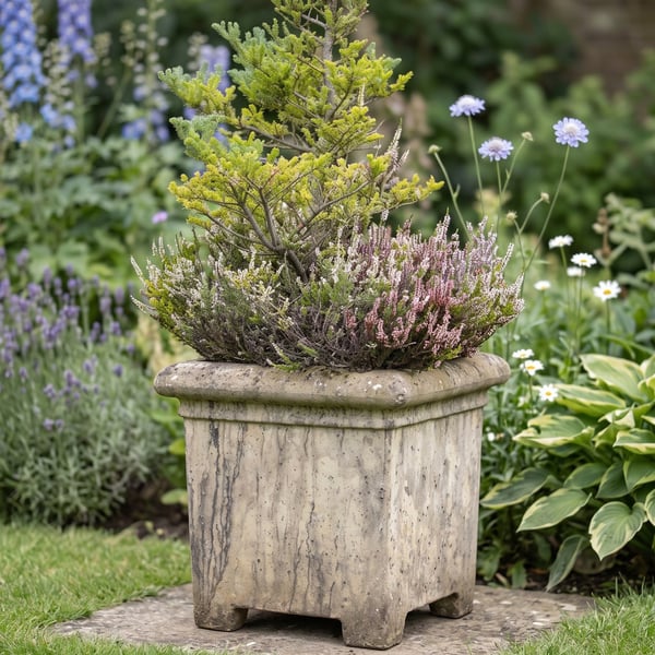 Grand Square Stone Garden Planter