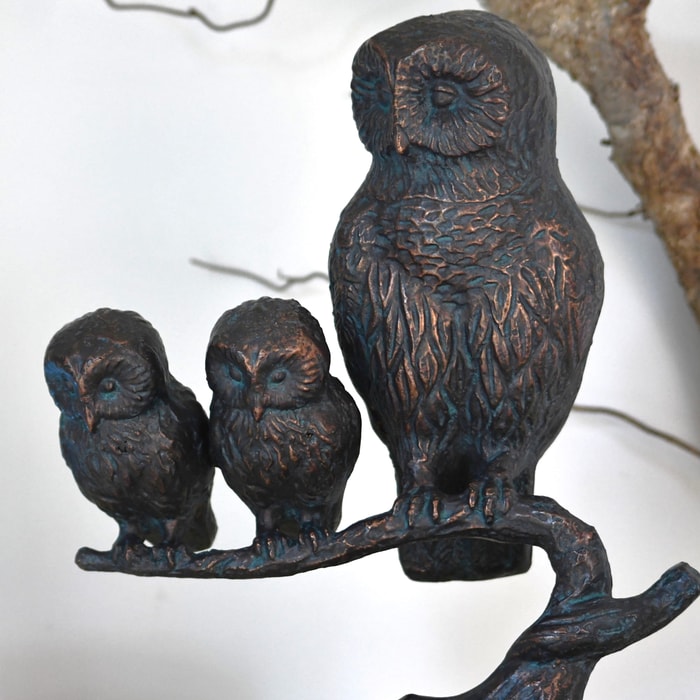 Family of Owls Metal Garden Ornament | Garden Ornaments