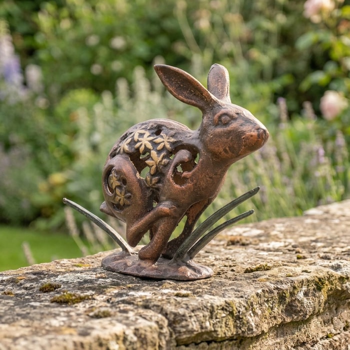Fretwork Rabbit Metal Garden Ornament | Garden Ornaments