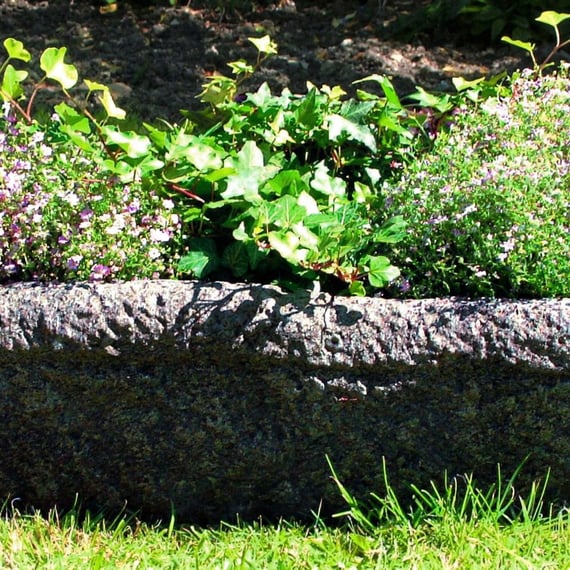 Shire stone garden trough, a shallow planter for alpines