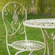 Blaydon White Metal Bistro Set