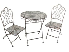 Abbotsbury Rusted Green Metal Garden Bistro Set