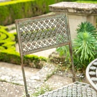 Bosbury Antiqued Metal Bistro Set Chair