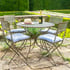 Bosbury Antiqued Blue Metal Bistro Set