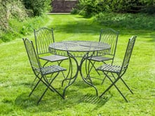 Hampton Grey 5 Piece Garden Bistro Set