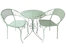 Wiswell Sage Green Metal Bistro Set