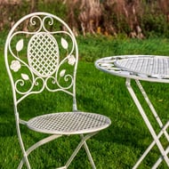 Yoxford Garden Bistro Set Cream