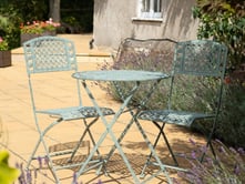 Bosbury Vintage Green Metal 3 Piece Bistro Set