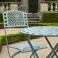 Bosbury Vintage Green Metal Dining Set