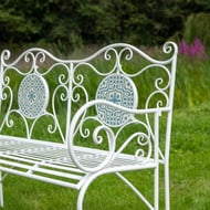 Rhone Garden Bench with Mosaic Pattern