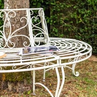 Hawkeshead Metal Tree Seat in Cream