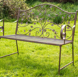 Alsace Green Metal Garden Bench