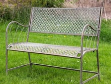 Calne Green Metal Garden Bench