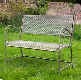 Calne Green Metal Garden Bench