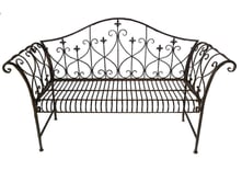 Yalding Antiqued Metal Garden Bench