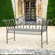 Yalding Antiqued Metal Garden Seat