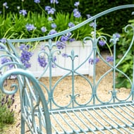 Yalding Antiqued Metal Garden Bench