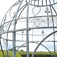 Regal Antiqued Blue Metal Garden Gazebo