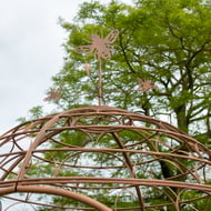 Honeybee Rustic Orange Metal Garden Gazebo