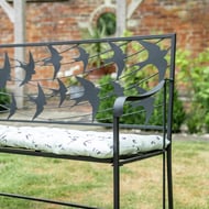 Swallow Metal Garden Bench Black