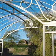 Avignon Metal Garden Gazebo in Cream