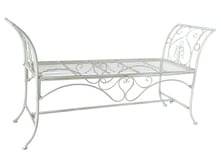 Longhope Cream Metal Garden Bench