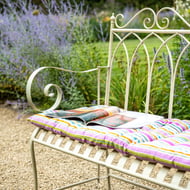 Revival Metal Garden Bench in Cream