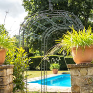 Parisienne Lead Grey Metal Garden Tunnel