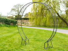 Lunar Charcoal Grey Metal Garden Arch