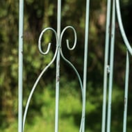 Regent Folding Metal Garden Screen in Antiqued Blue