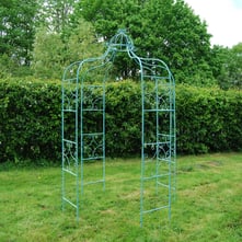 Blue Vintage Antiqued Metal Garden Gazebo