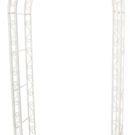 Cream Iron Antiqued Metal Garden Arch