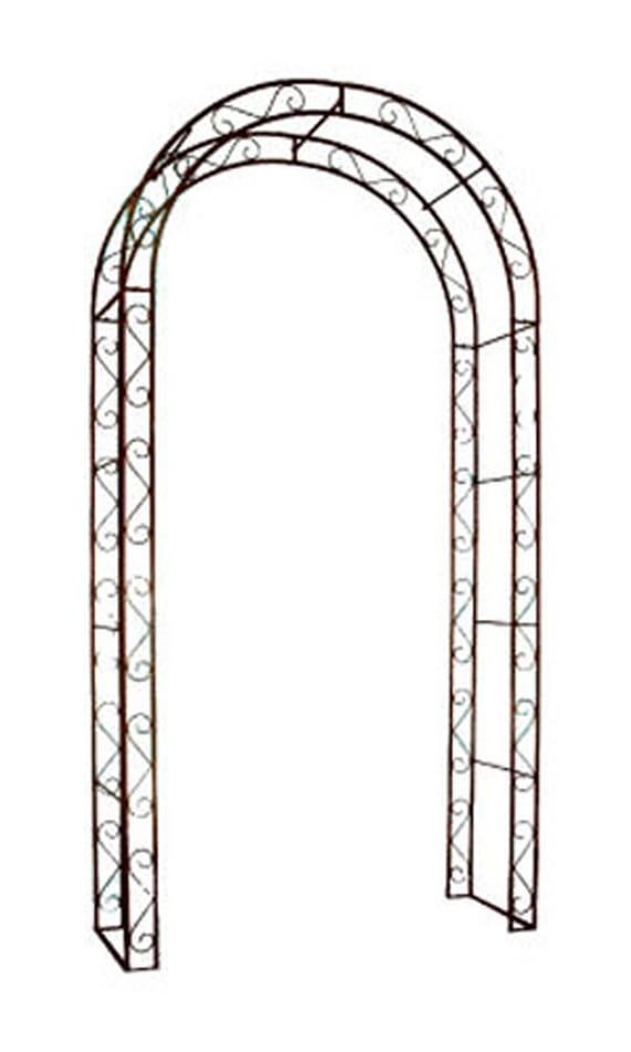 Rustic Iron Antiqued Metal Garden Arch